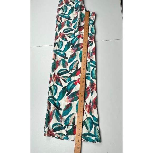 ONIA Pants Women Extra Small White Leaf Mila Cover Up Resort Beach Tropical Boho - Picture 13 of 15